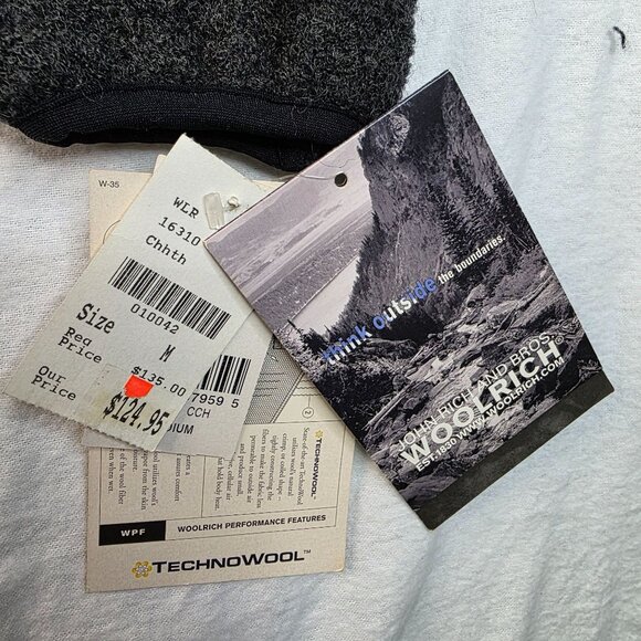 Woolrich Womens Medium Charcoal Wool Blend Zip Jacket 80s Deadstock USA Vintage - Picture 7 of 13